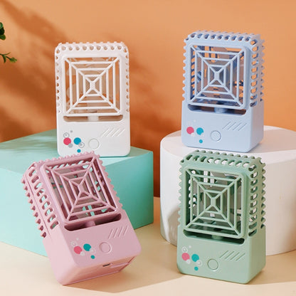 820 Mini Desktop USB Charging Fan Handheld Portable Dormitory Square Small Fan(Sky Blue) by buy2fix