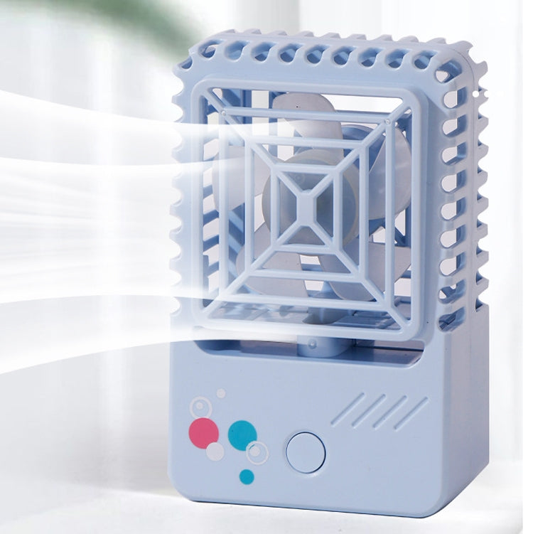 820 Mini Desktop USB Charging Fan Handheld Portable Dormitory Square Small Fan(Coral Pink) by buy2fix