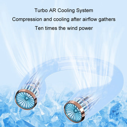 USB Charging Big Wind Cooling Leafless Hanging Neck Fan(Blue) by buy2fix