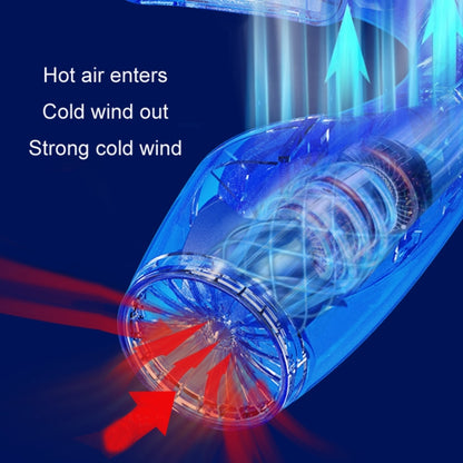 USB Charging Big Wind Cooling Leafless Hanging Neck Fan(Blue) by buy2fix