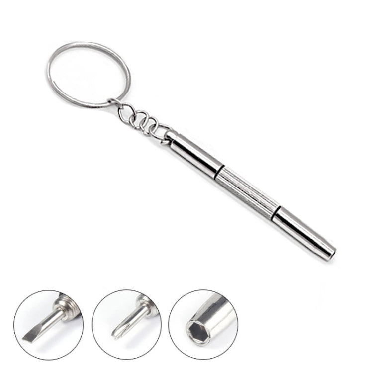3 In 1 Watch Repair Mini Screwdriver Multifunctional Eyeglass Repair Screwdriver(Plastic Handle) - Screwdriver by buy2fix | Online Shopping UK | buy2fix