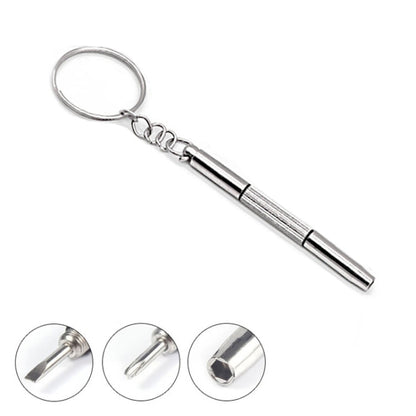 3 In 1 Watch Repair Mini Screwdriver Multifunctional Eyeglass Repair Screwdriver(Plastic Handle) - Screwdriver by buy2fix | Online Shopping UK | buy2fix