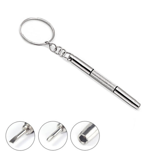 3 In 1 Watch Repair Mini Screwdriver Multifunctional Eyeglass Repair Screwdriver(Plastic Handle) - Screwdriver by buy2fix | Online Shopping UK | buy2fix
