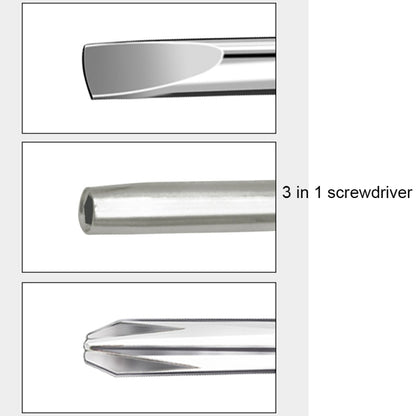 3 In 1 Watch Repair Mini Screwdriver Multifunctional Eyeglass Repair Screwdriver(Plastic Handle) - Screwdriver by buy2fix | Online Shopping UK | buy2fix