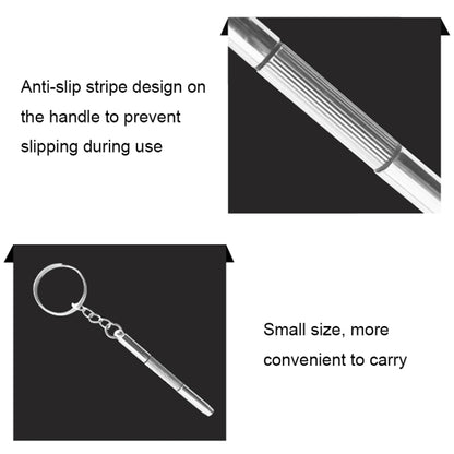 3 In 1 Watch Repair Mini Screwdriver Multifunctional Eyeglass Repair Screwdriver(Plastic Handle) - Screwdriver by buy2fix | Online Shopping UK | buy2fix
