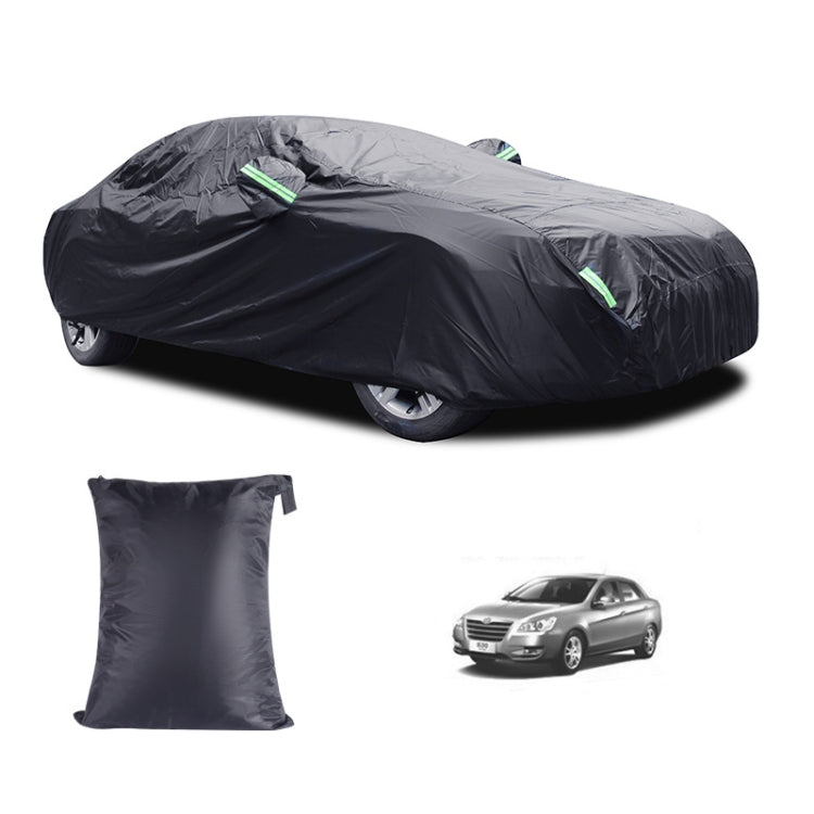 190T Silver Coated Cloth Car Rain Sun Protection Car Cover with Reflective Strip, Size: S by buy2fix