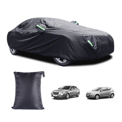 190T Silver Coated Cloth Car Rain Sun Protection Car Cover with Reflective Strip, Size: XL by buy2fix