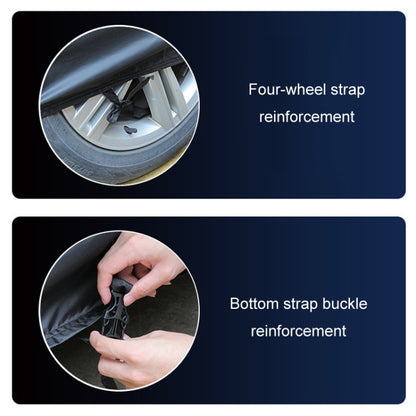 190T Silver Coated Cloth Car Rain Sun Protection Car Cover with Reflective Strip, Size: Y-M by buy2fix