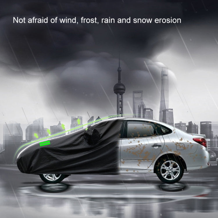 190T Silver Coated Cloth Car Rain Sun Protection Car Cover with Reflective Strip, Size: XL by buy2fix