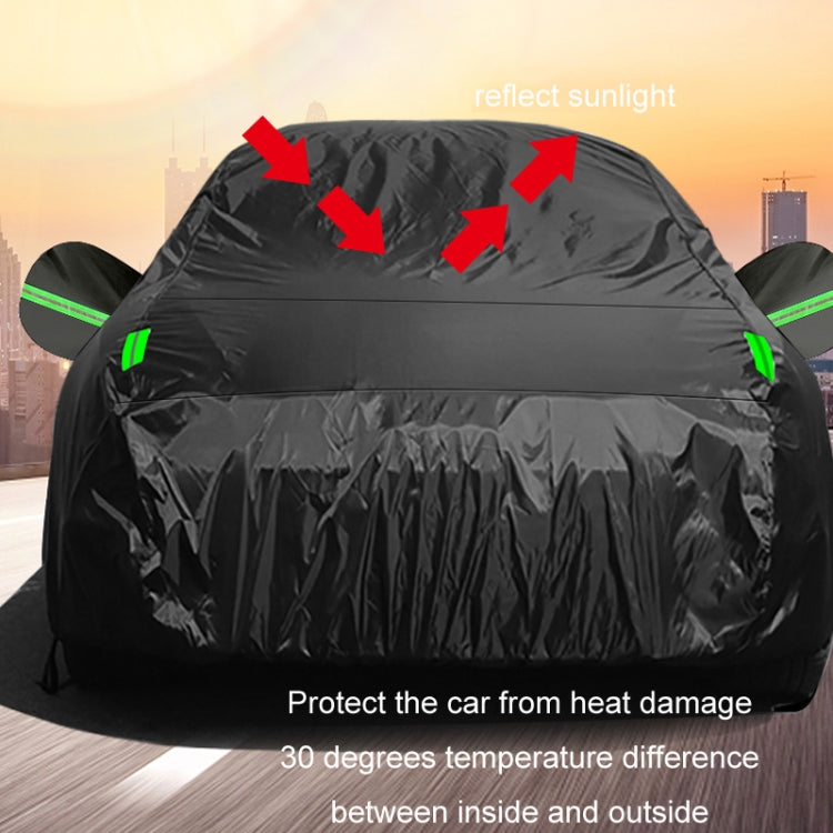 190T Silver Coated Cloth Car Rain Sun Protection Car Cover with Reflective Strip, Size: Y-M by buy2fix