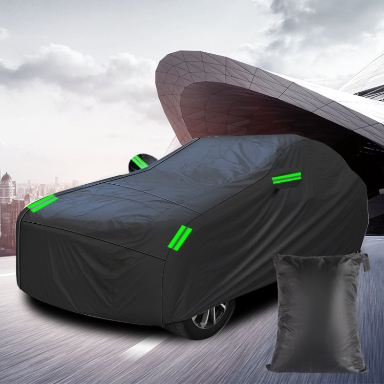 190T Silver Coated Cloth Car Rain Sun Protection Car Cover with Reflective Strip, Size: XXL by buy2fix