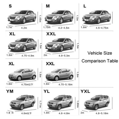 190T Silver Coated Cloth Car Rain Sun Protection Car Cover with Reflective Strip, Size: Y-L by buy2fix