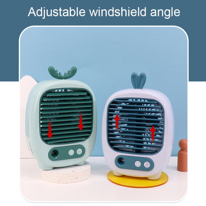 1315 Spray Humidification Hydrating Cartoon Fan USB Charging Desktop Fan(Bunny Pink) by buy2fix