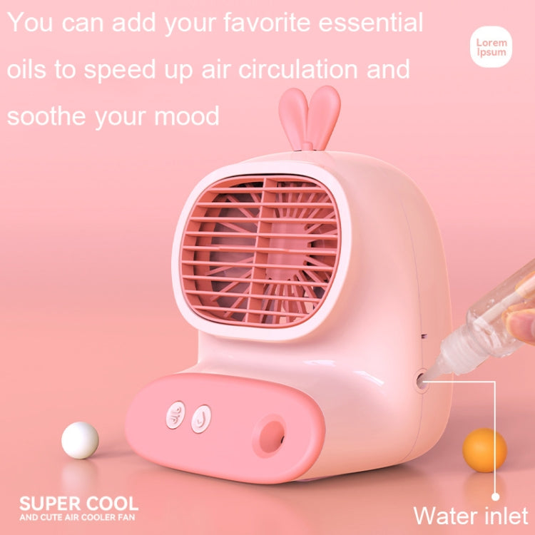 CS1319 Desktop Small Hydrating Spray Cartoon Fan Rechargeable Silent Humidifying Fan(Deer Green) by buy2fix