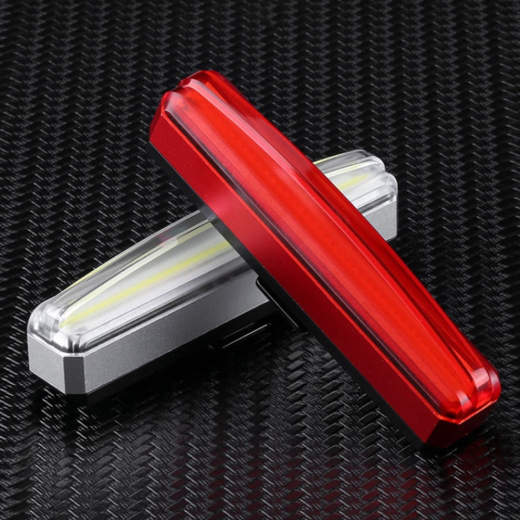 Bicycle Tail Light USB Rechargeable Waterproof Night Riding Warning Light(White) by buy2fix