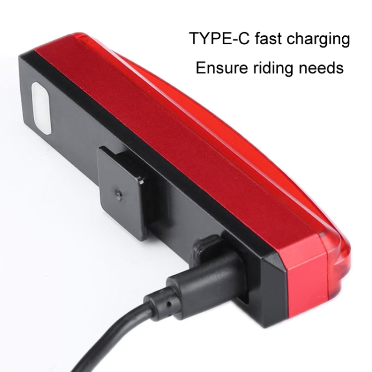 Bicycle Tail Light USB Rechargeable Waterproof Night Riding Warning Light(Red) by buy2fix