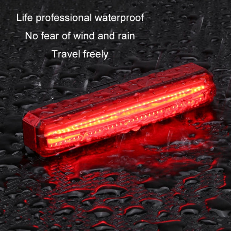 Bicycle Tail Light USB Rechargeable Waterproof Night Riding Warning Light(White) by buy2fix