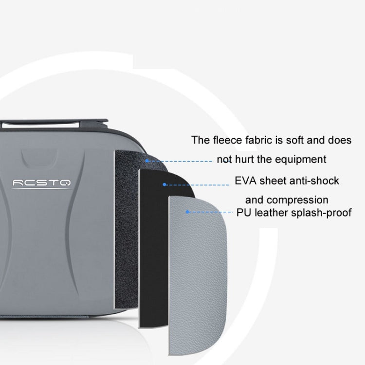 For DJI Mini 3 Pro RCSTQ Remote Control Portable Storage Bag(Grey) - Carry Cases & Bags by RCSTQ | Online Shopping UK | buy2fix