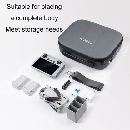 For DJI Mini 3 Pro RCSTQ Remote Control Portable Storage Bag(Grey) - Carry Cases & Bags by RCSTQ | Online Shopping UK | buy2fix
