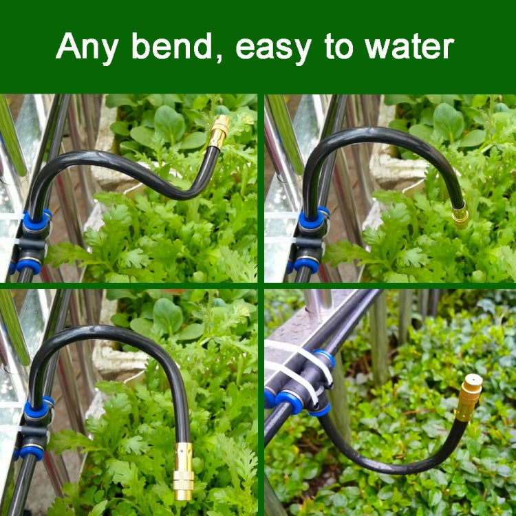 15m Kit Brass Misting Nozzles Bend Arbitrarily Atomized Sprayer Garden Irrigation - Watering & Irrigation by buy2fix | Online Shopping UK | buy2fix