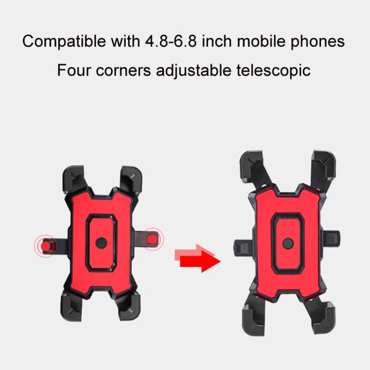 Electric Bike Motorcycle Bicycle Riding Shockproof Navigation Bracket, Color: Red For Handlebar by buy2fix