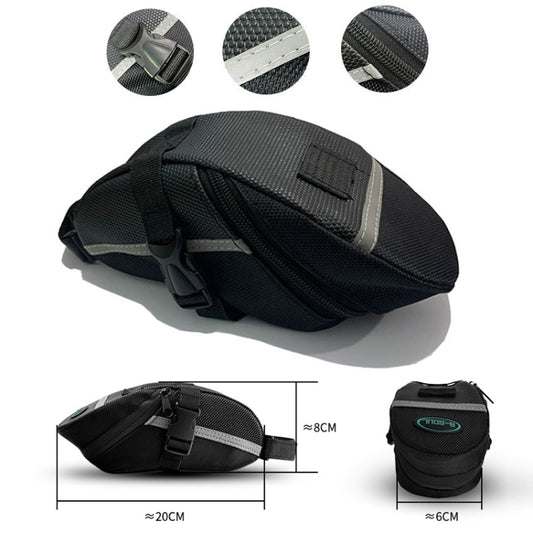 Mountain Bike Quick Release Saddle Bag Tool Bag(No Logo Black) by buy2fix