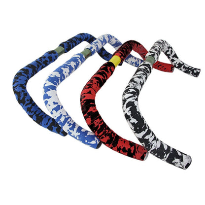 Camouflage Bicycle Curved Handlebar Straps(Blue White) by buy2fix