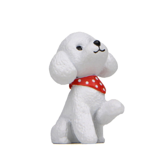 Warm Color Teddy Series Beckoning Figure Gardening Decoration Car Ornaments(White) by buy2fix