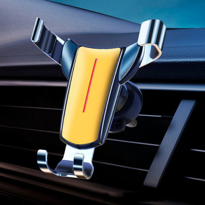 Air Outlet Triangular Gravity Sensor Car Mobile Phone Holder, Color: Golden Olecranon Clip by buy2fix