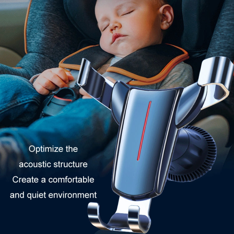 Air Outlet Triangular Gravity Sensor Car Mobile Phone Holder, Color: Golden One Word Clip by buy2fix