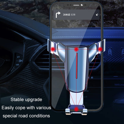 Air Outlet Triangular Gravity Sensor Car Mobile Phone Holder, Color: Golden Olecranon Clip by buy2fix