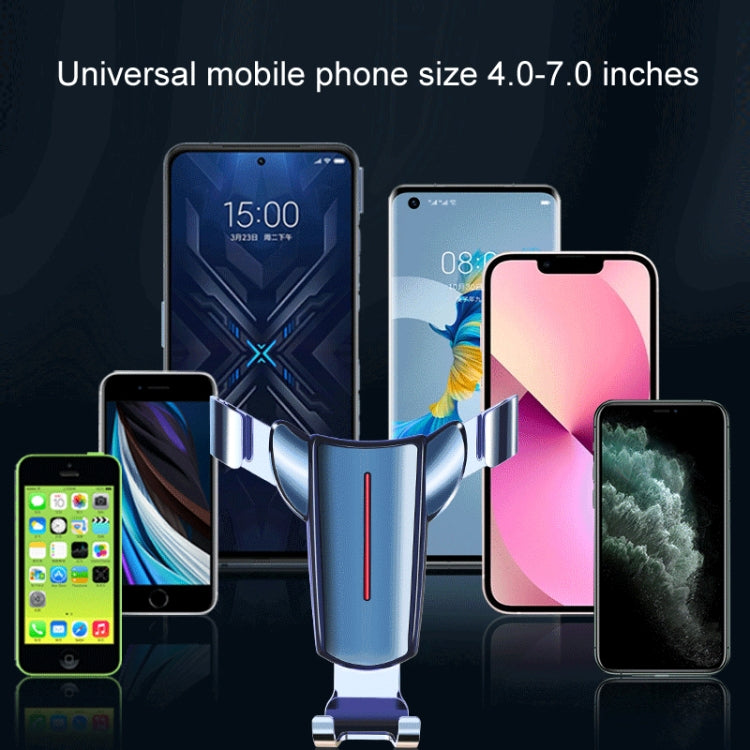 Air Outlet Triangular Gravity Sensor Car Mobile Phone Holder, Color: Golden One Word Clip by buy2fix