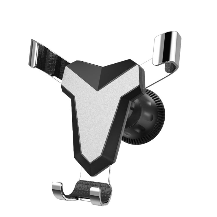 Gravity Navigation Car Air Outlet Triangular Mobile Phone Holder(Silver) by buy2fix