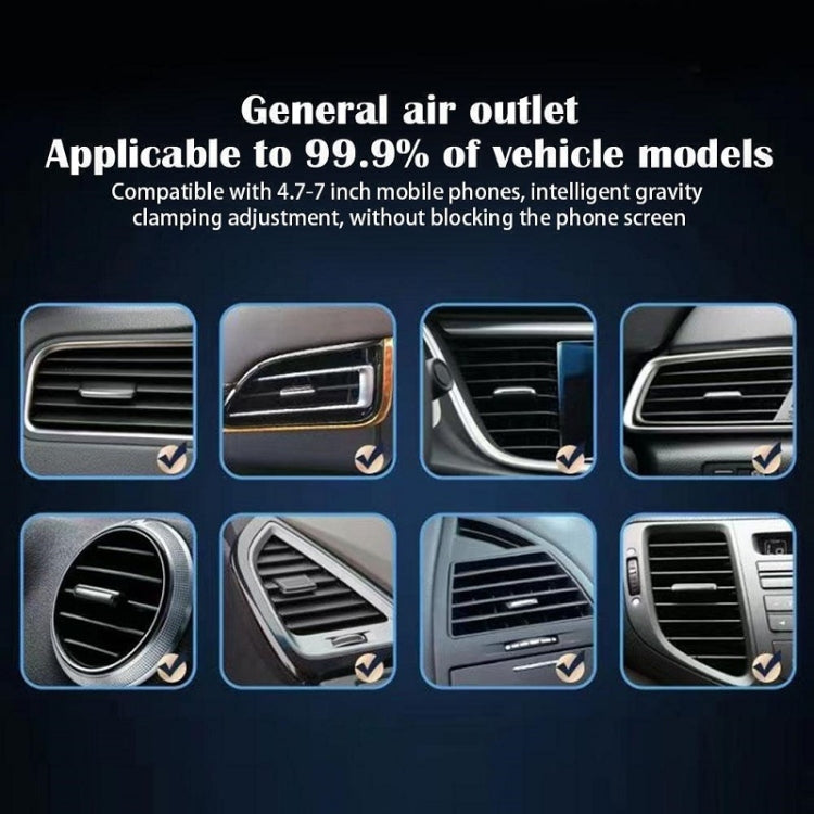 Gravity Navigation Car Air Outlet Triangular Mobile Phone Holder(Silver) by buy2fix