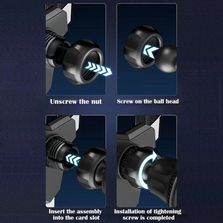 Gravity Navigation Car Air Outlet Triangular Mobile Phone Holder(Golden) by buy2fix