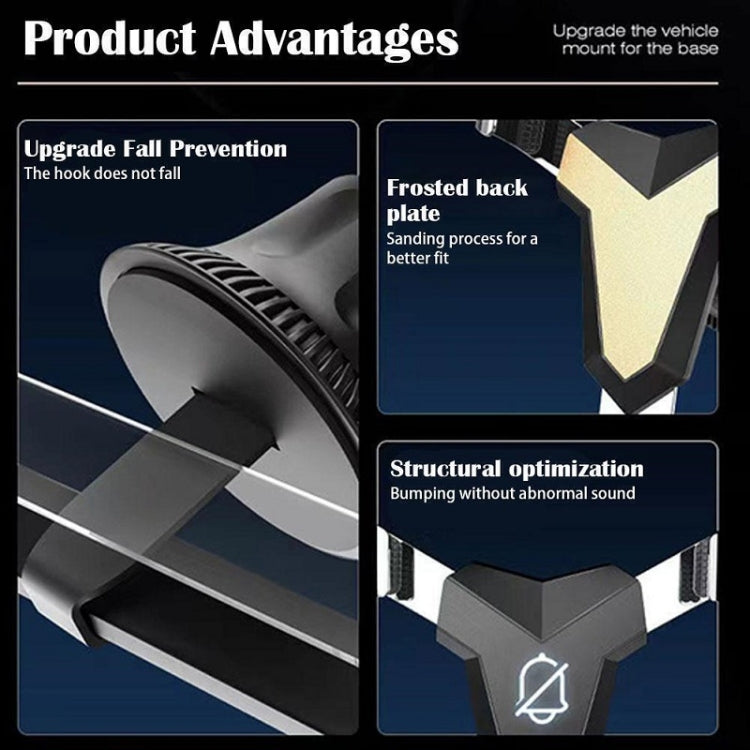 Gravity Navigation Car Air Outlet Triangular Mobile Phone Holder(Silver) by buy2fix