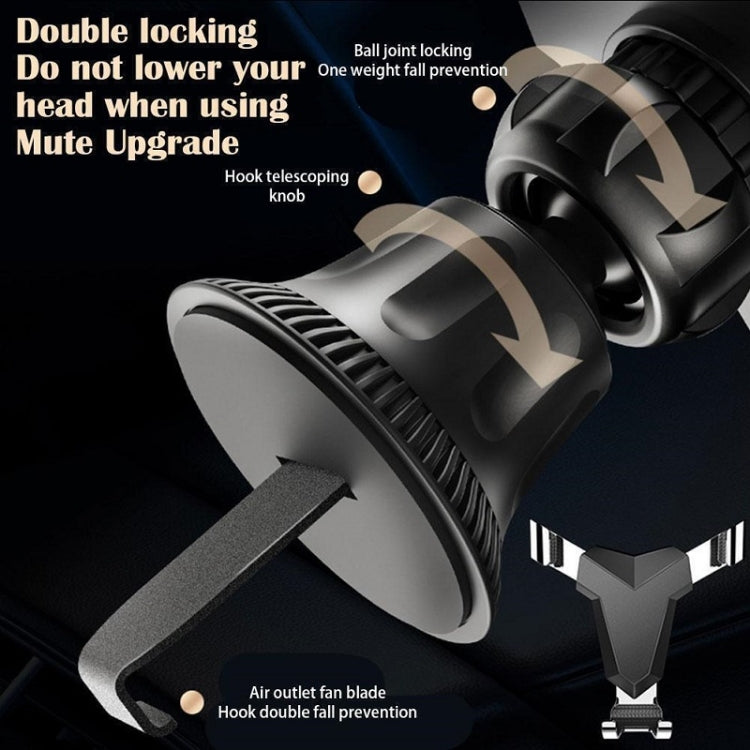 Gravity Navigation Car Air Outlet Triangular Mobile Phone Holder(Silver) by buy2fix