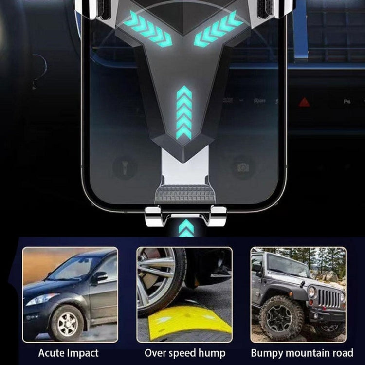 Gravity Navigation Car Air Outlet Triangular Mobile Phone Holder(Gray) by buy2fix