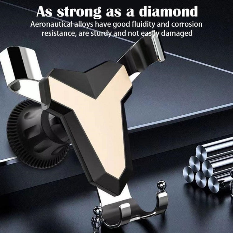 Gravity Navigation Car Air Outlet Triangular Mobile Phone Holder(Silver) by buy2fix