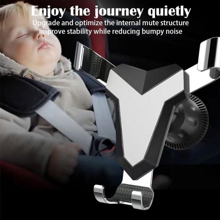 Gravity Navigation Car Air Outlet Triangular Mobile Phone Holder(Silver) by buy2fix
