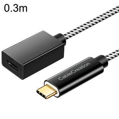 CC0316 0.3m Type-C / USB-C Male to Female Extension Cable Computer Phone Charging Cable(Black) by buy2fix