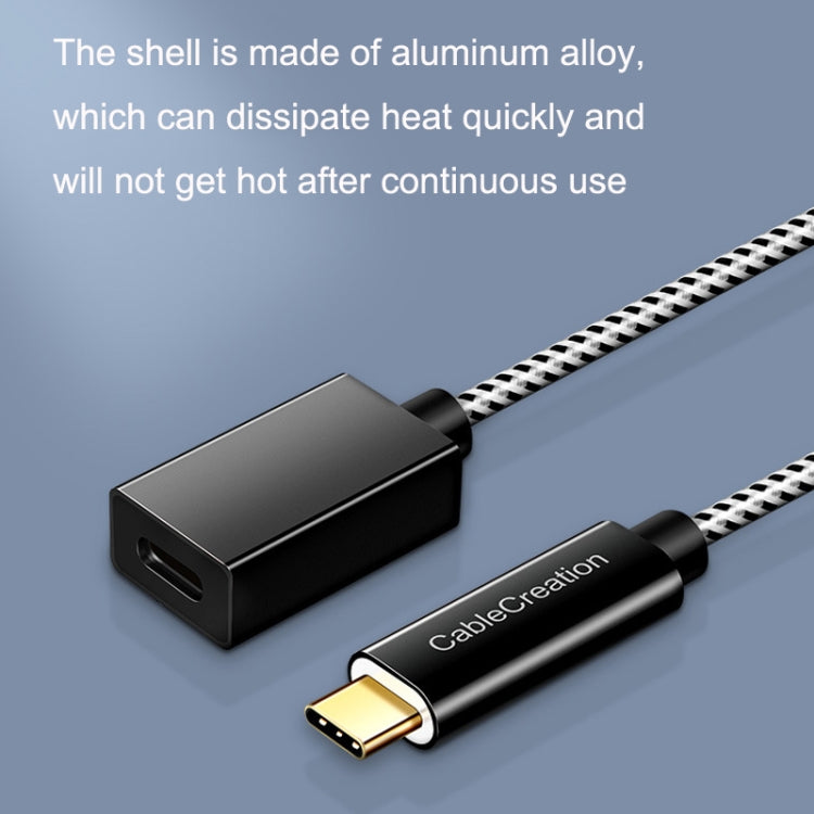 CC0316 0.5m Type-C / USB-C Male to Female Extension Cable Computer Phone Charging Cable(Black) by buy2fix