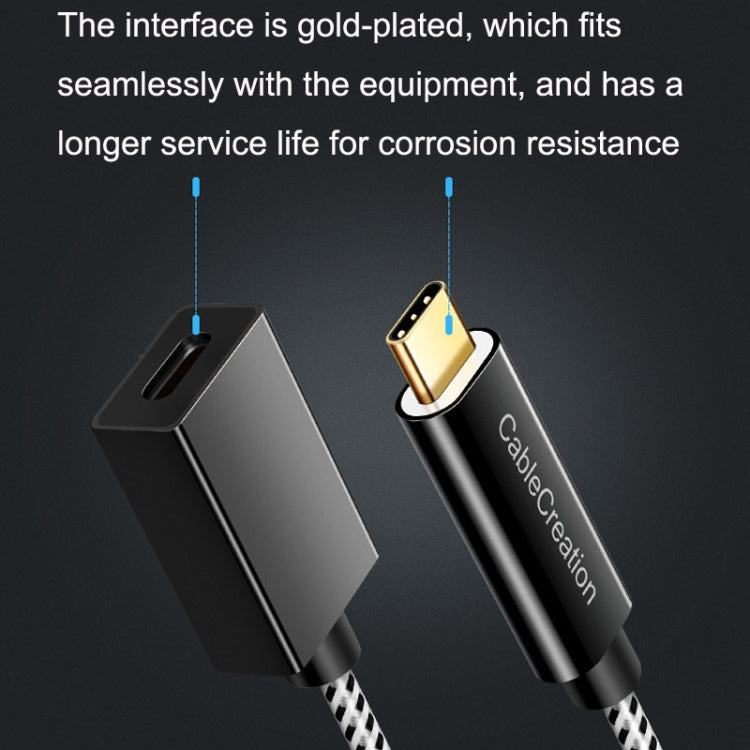 CC0316 1m Type-C / USB-C Male to Female Extension Cable Computer Phone Charging Cable(Black) by buy2fix