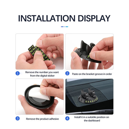 R-2017 Car Mobile Phone Holder 360 Degree Rotatable Swan Stand With Number Plate by buy2fix