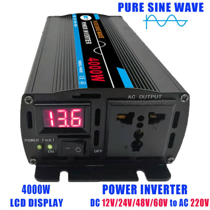 4000W (Actual 800W) 24V to 220V High Power Car Sine Wave Inverter Power Converter - Pure Sine Wave by buy2fix | Online Shopping UK | buy2fix