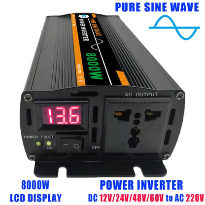 8000W (Actual 1300W) 48V to 220V High Power Car Sine Wave Inverter Power Converter - Pure Sine Wave by buy2fix | Online Shopping UK | buy2fix
