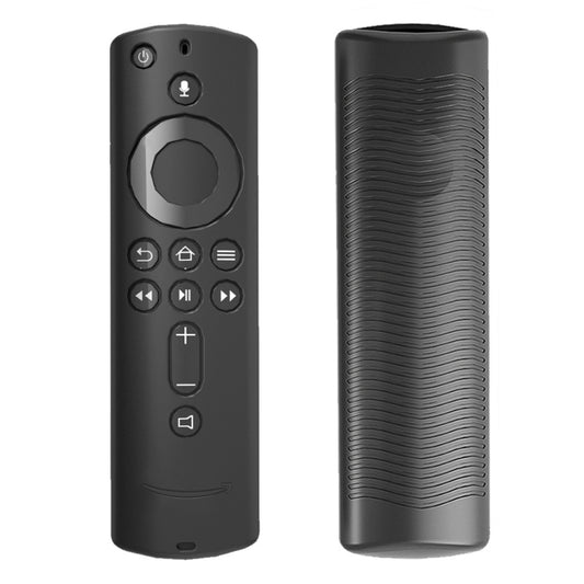 For Amazon Fire TV Stick 4K 2nd Remote Control Anti-Fall Silicone Protective Case(Black) - Remote Control Covers by buy2fix | Online Shopping UK | buy2fix