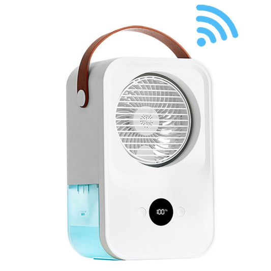 MT-F60 Smart Digital Display USB Charging Air Cooler Desktop Mist Humidification Fan, Mode: Sound Control Version by buy2fix