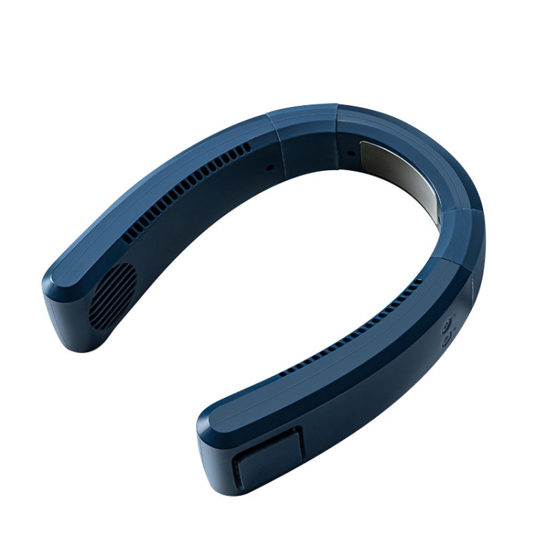 WT-F54 Wind From All Sides Long Battery Life Semiconductor Cooling Hanging Neck Fan(Blue) by buy2fix