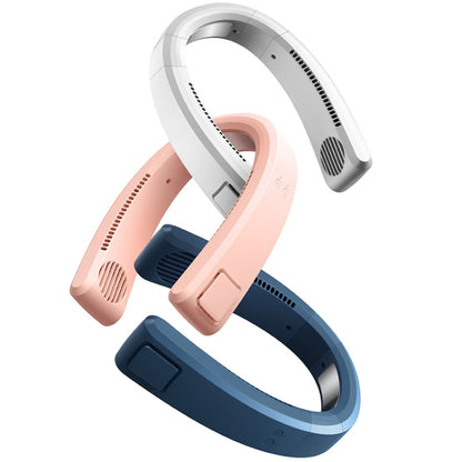 WT-F54 Wind From All Sides Long Battery Life Semiconductor Cooling Hanging Neck Fan(Blue) by buy2fix